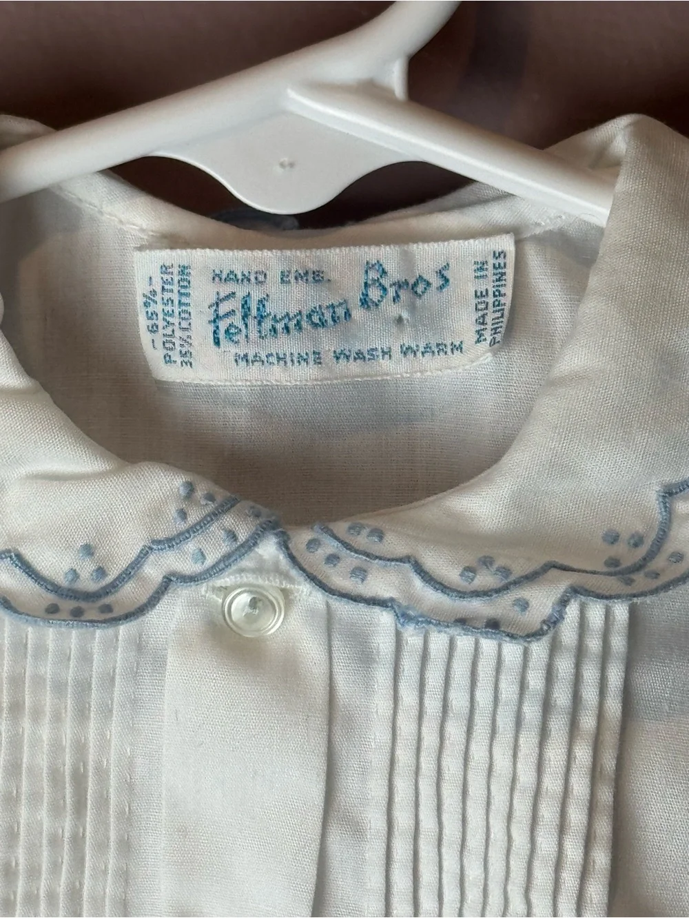 Feltman Brothers Button Belt Creeper white blue